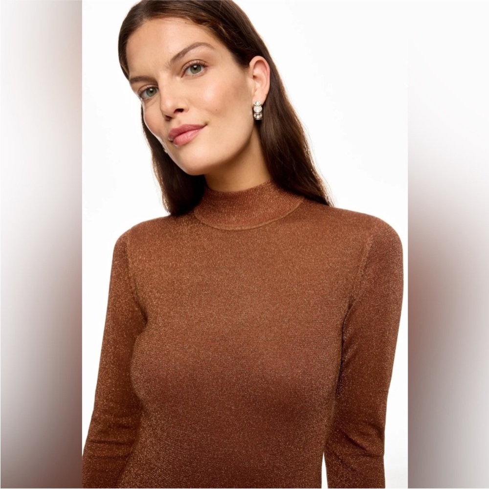 Ronny Kobo X RTR Sheer Metallic Dress Size: M - Picture 2 of 9